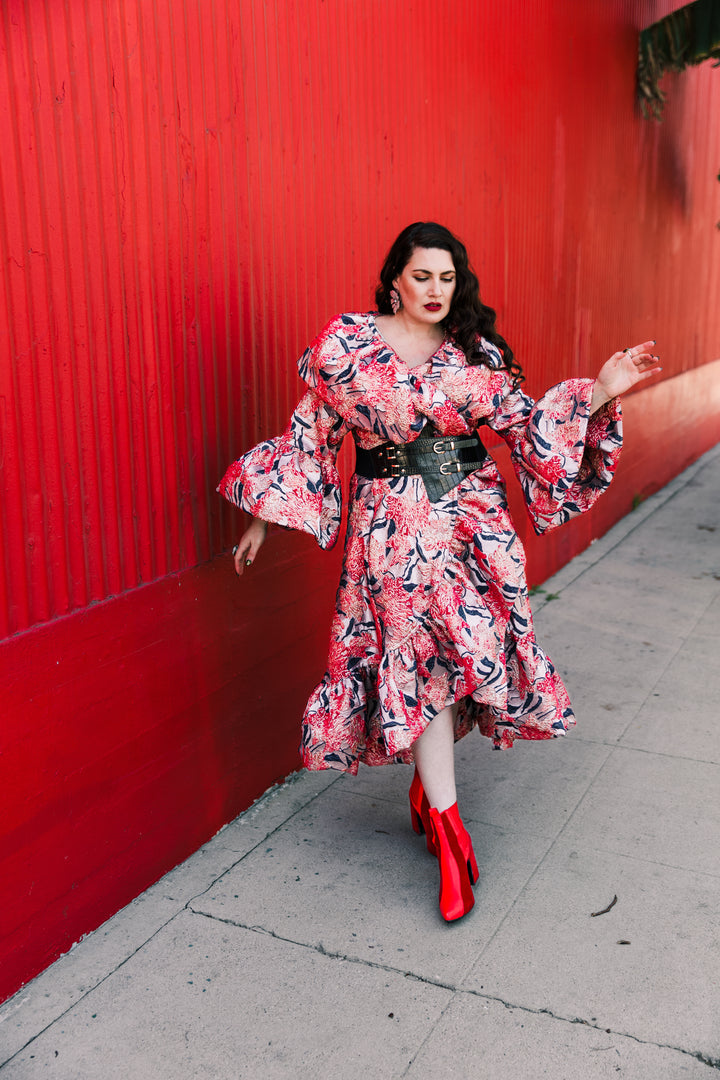 Manhattan Opera Coat in "WTF Flower" (Pink)