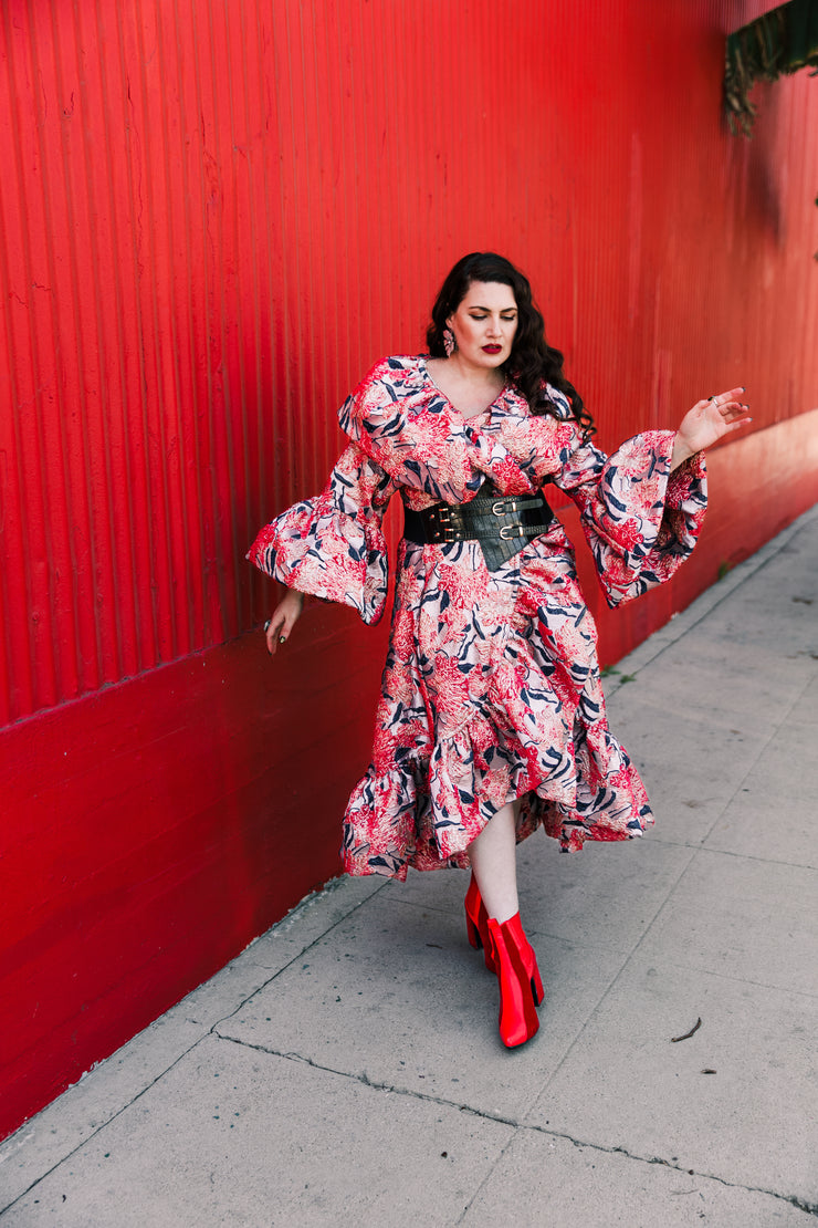 Manhattan Opera Coat in "WTF Flower" (Pink)