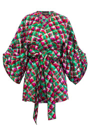 Theater Jacket in “Painted Scales" (Green)