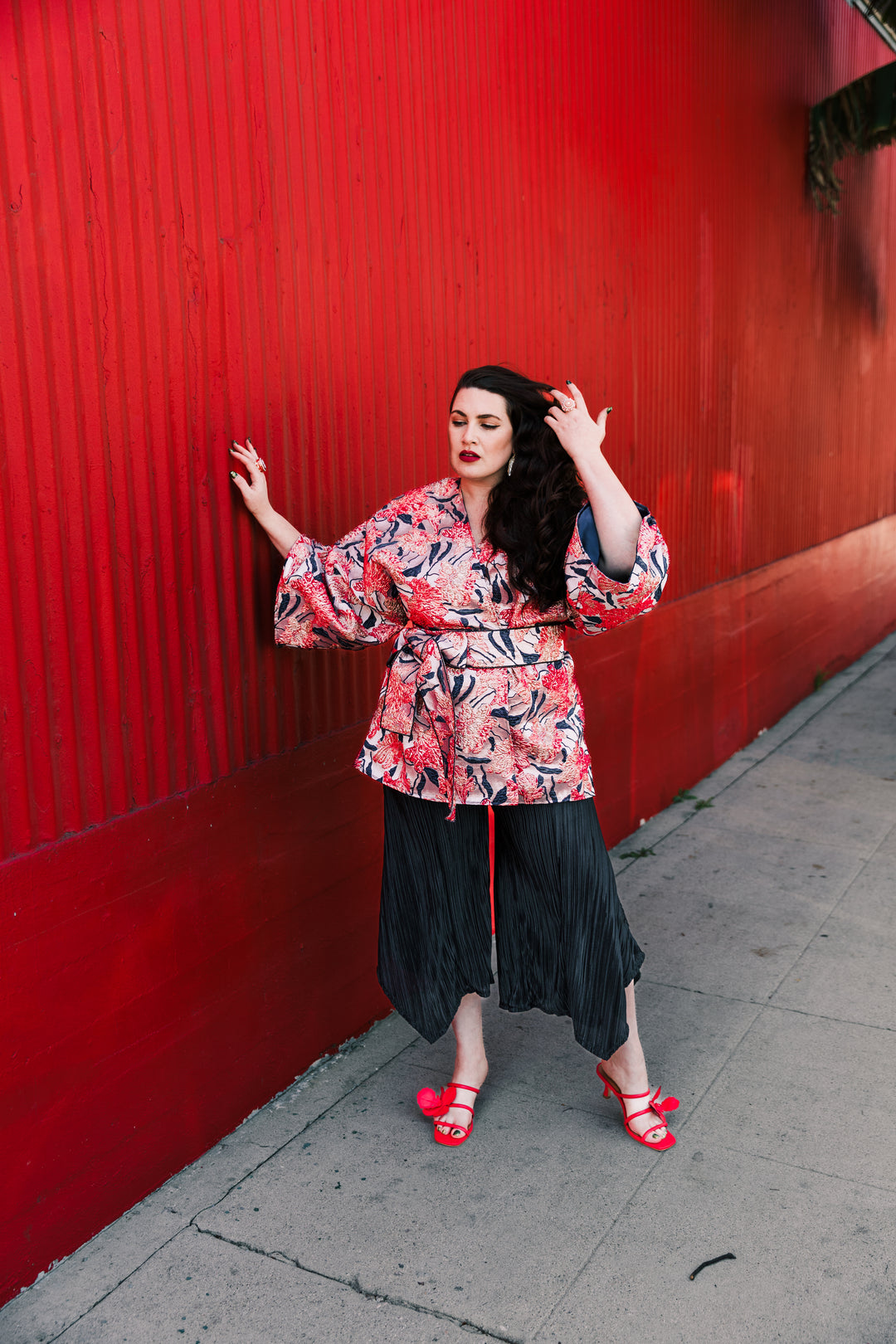 Theater Jacket in “WTF Flower" (Pink)