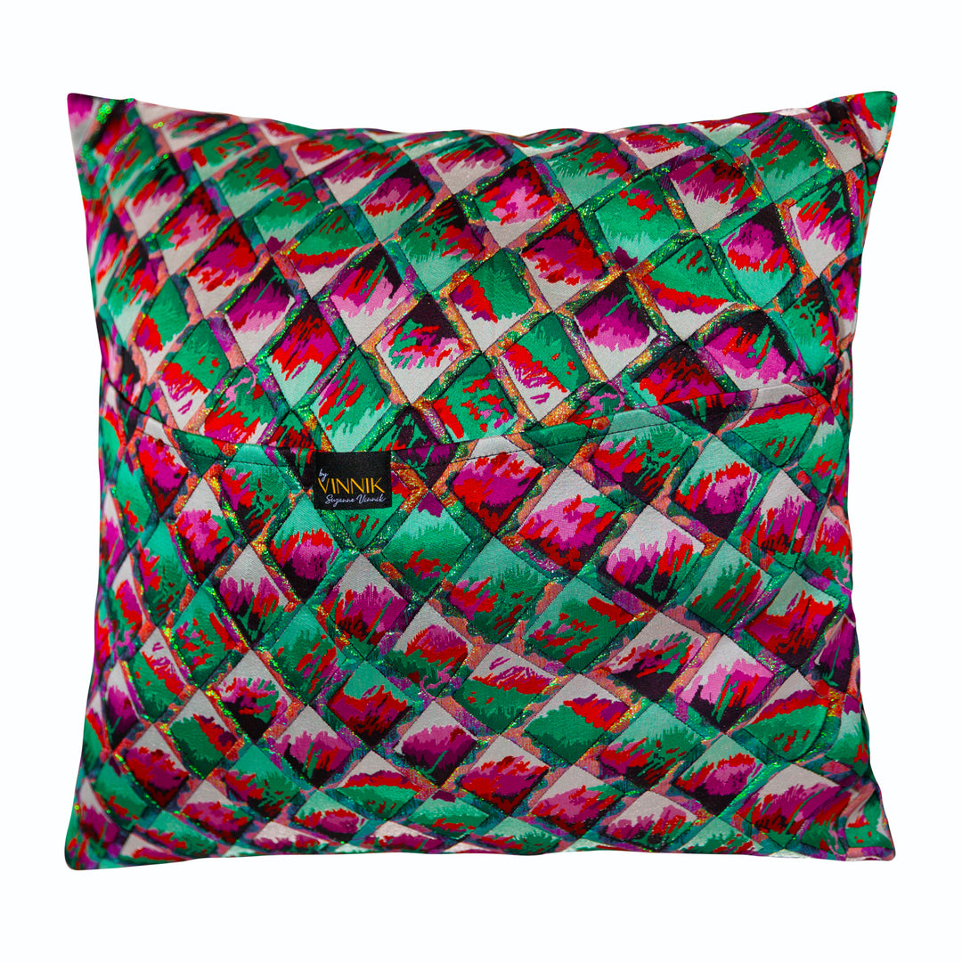 Pillow in “Painted Scales" (Green)