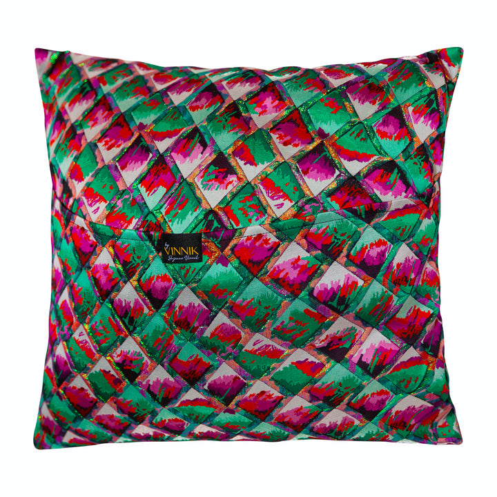 Pillow in “Painted Scales" (Green)