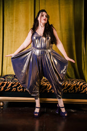 Poiret Jumpsuit in "Disco Fever" (Blue)