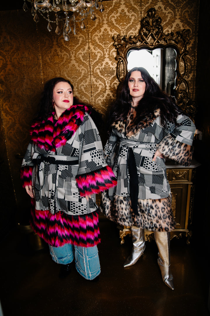 Reversible Minkie Coat in “Working Title" (Pink)