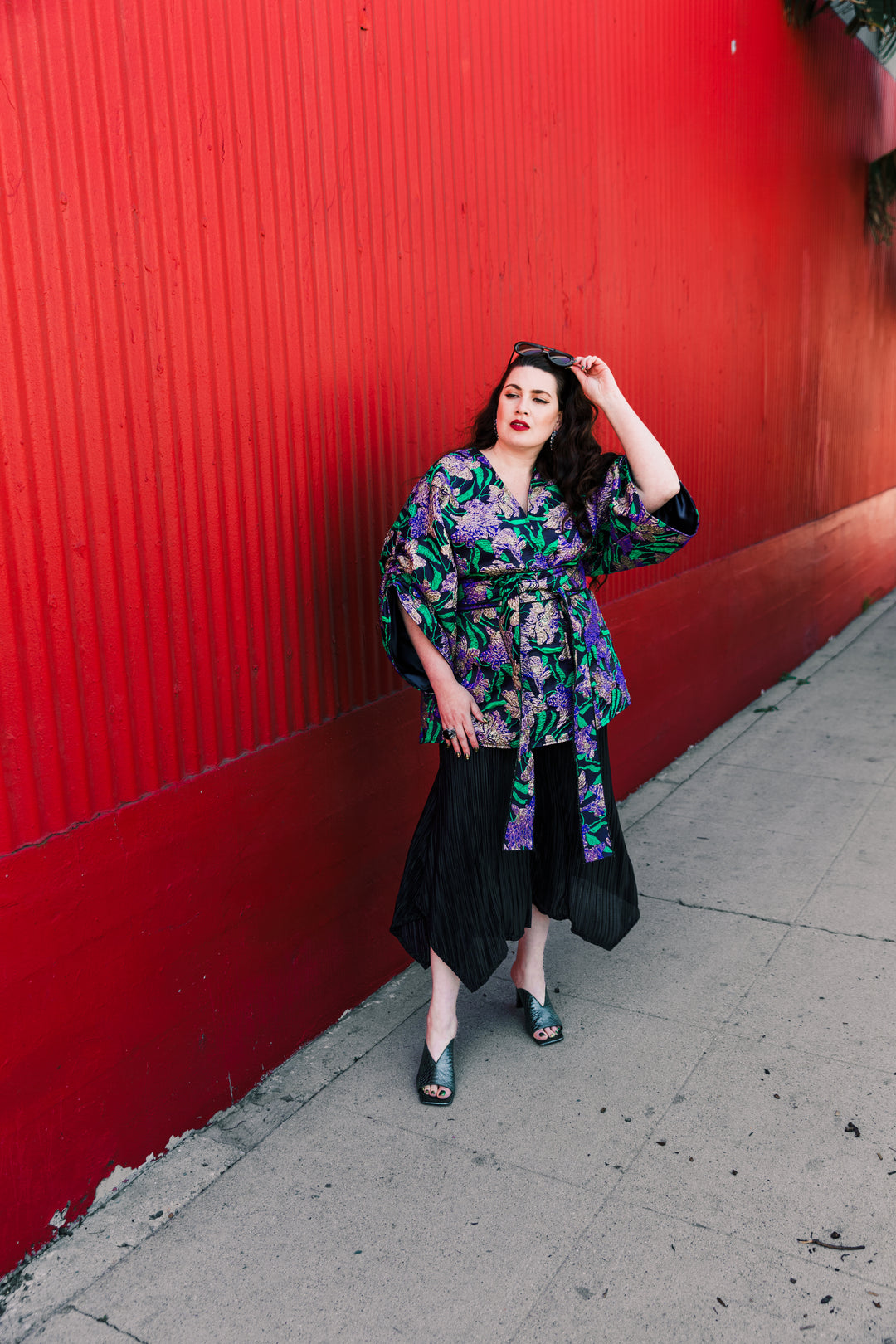 Theater Jacket in “WTF Flower" (Purple)