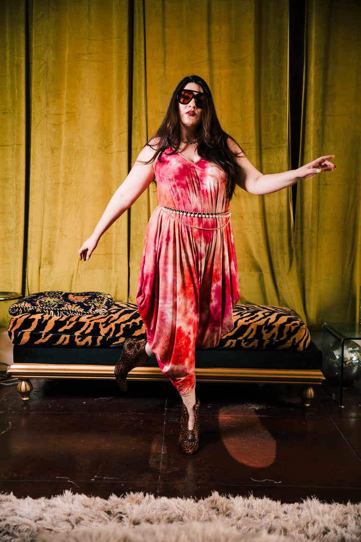 Poiret Jumpsuit in "Tie Dye For" (Sherbet)