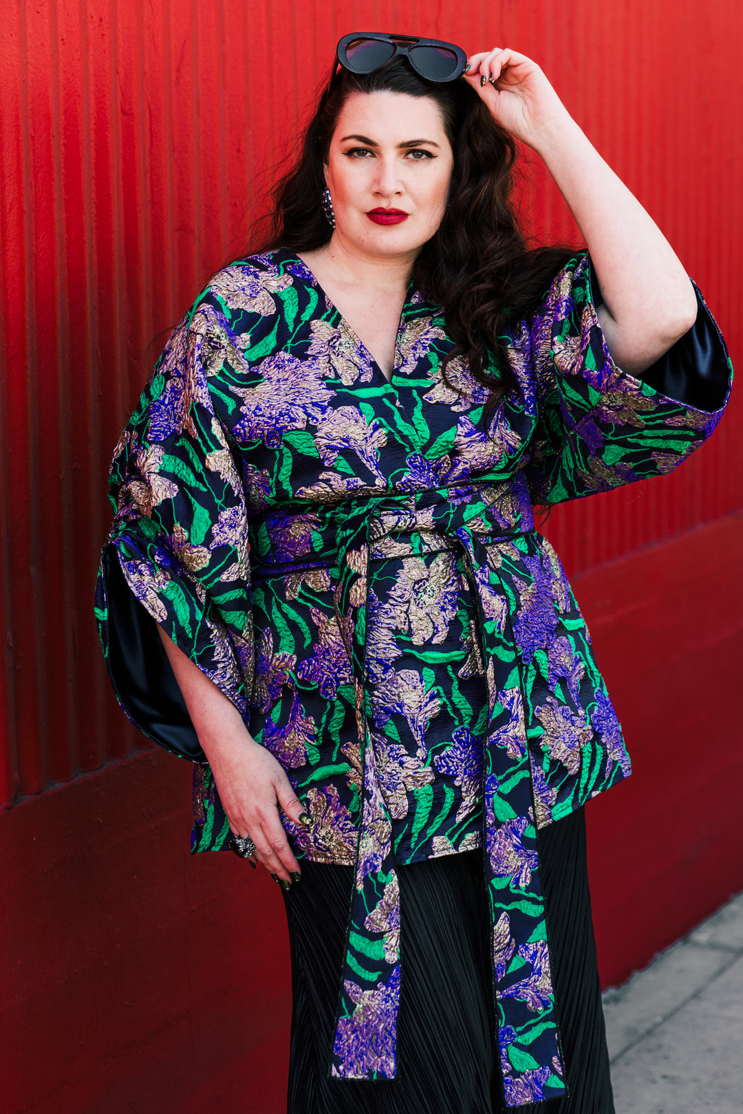Theater Jacket in “WTF Flower" (Purple)