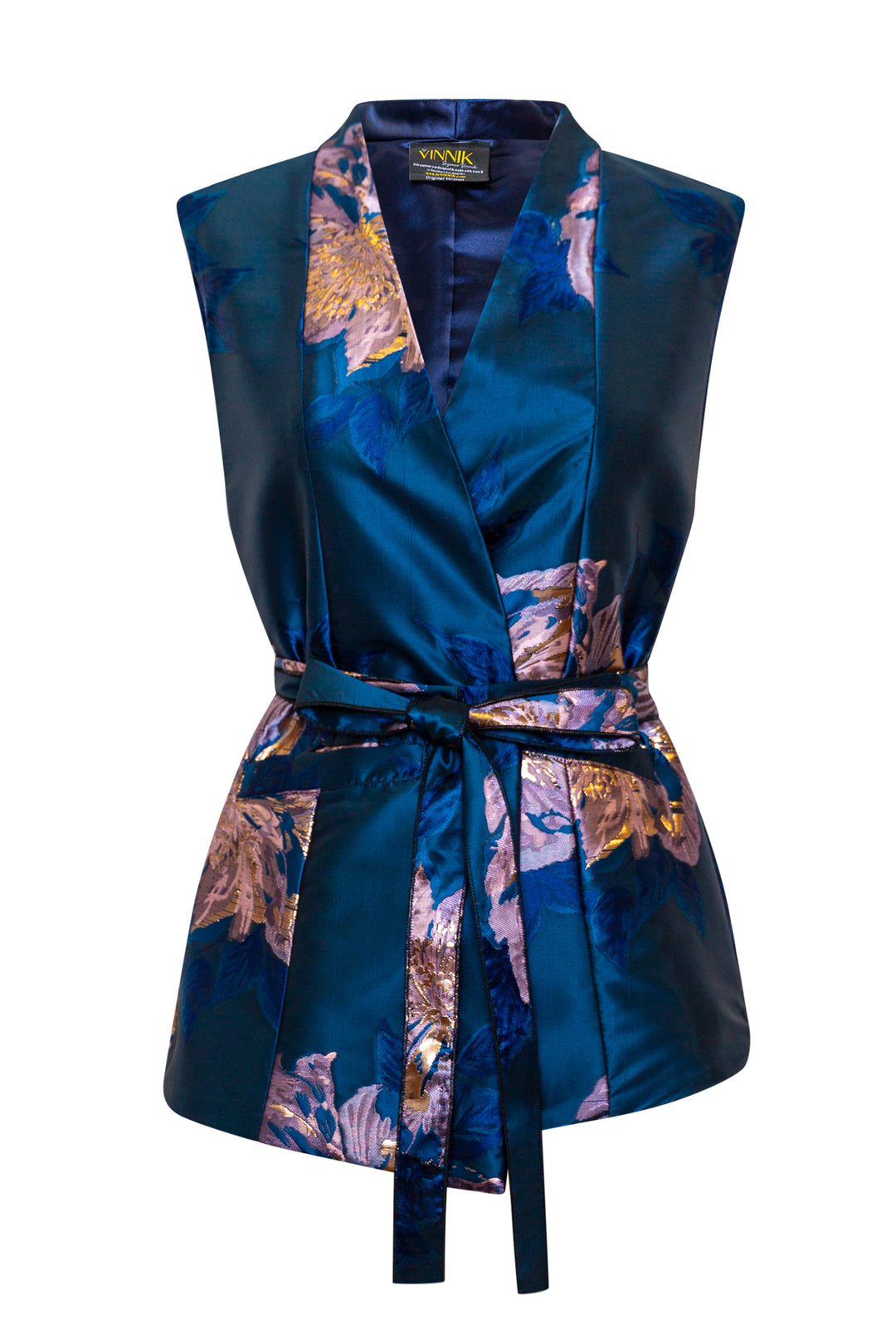 Lusso Jacquard Waistcoat in "Midnight Sonata" (Blue)