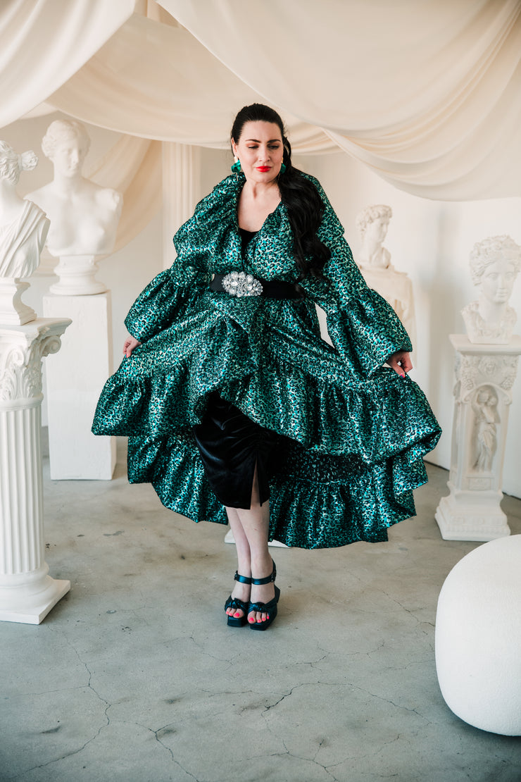 Manhattan Opera Coat in "Il Gattopardo" (Turquoise)