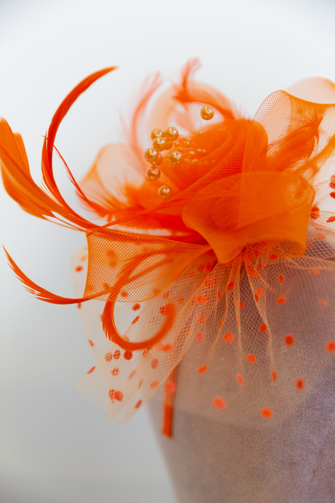 Fascinator in “Tangerine"