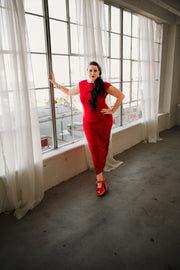 Seconda Donna Dress “Iconic Stretch” (Red)