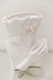 Stone Earrings (White)