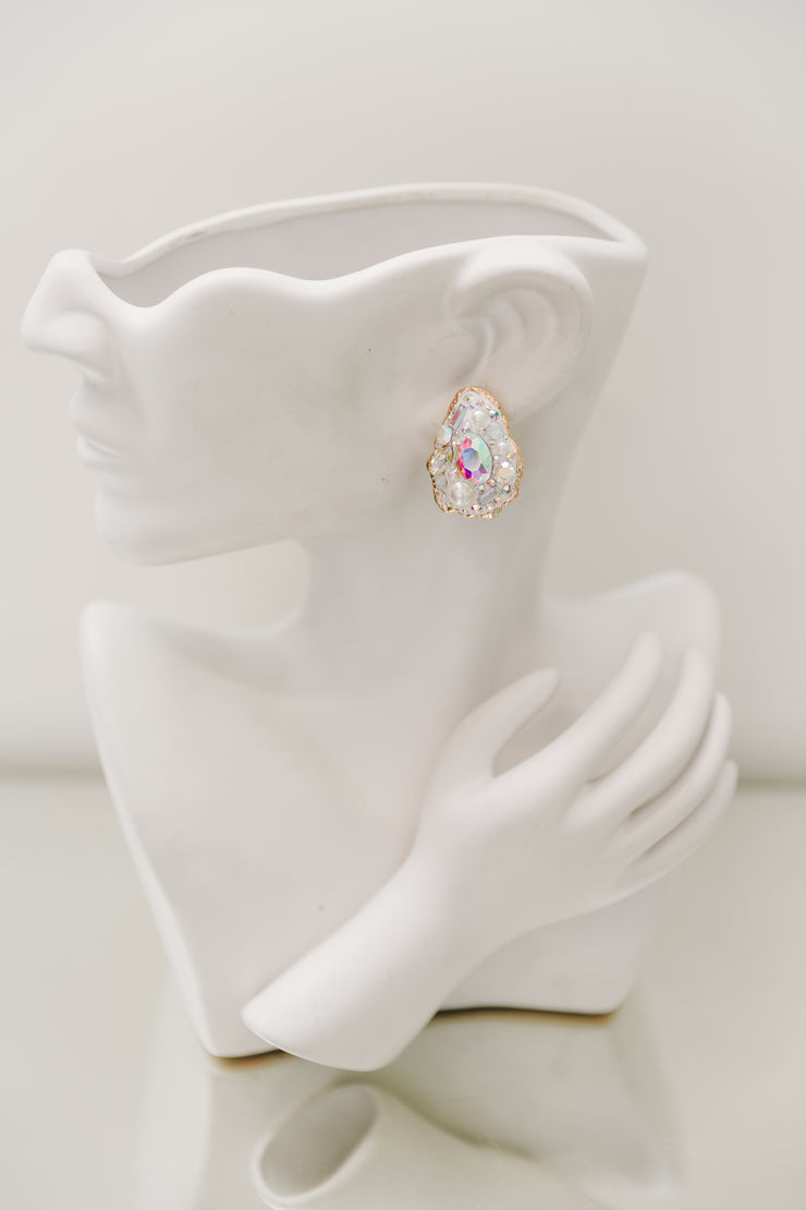 Stone Earrings (White)