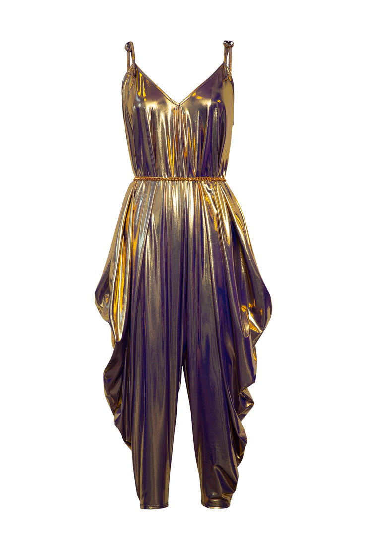 Poiret Jumpsuit in "Disco Fever" (Blue)