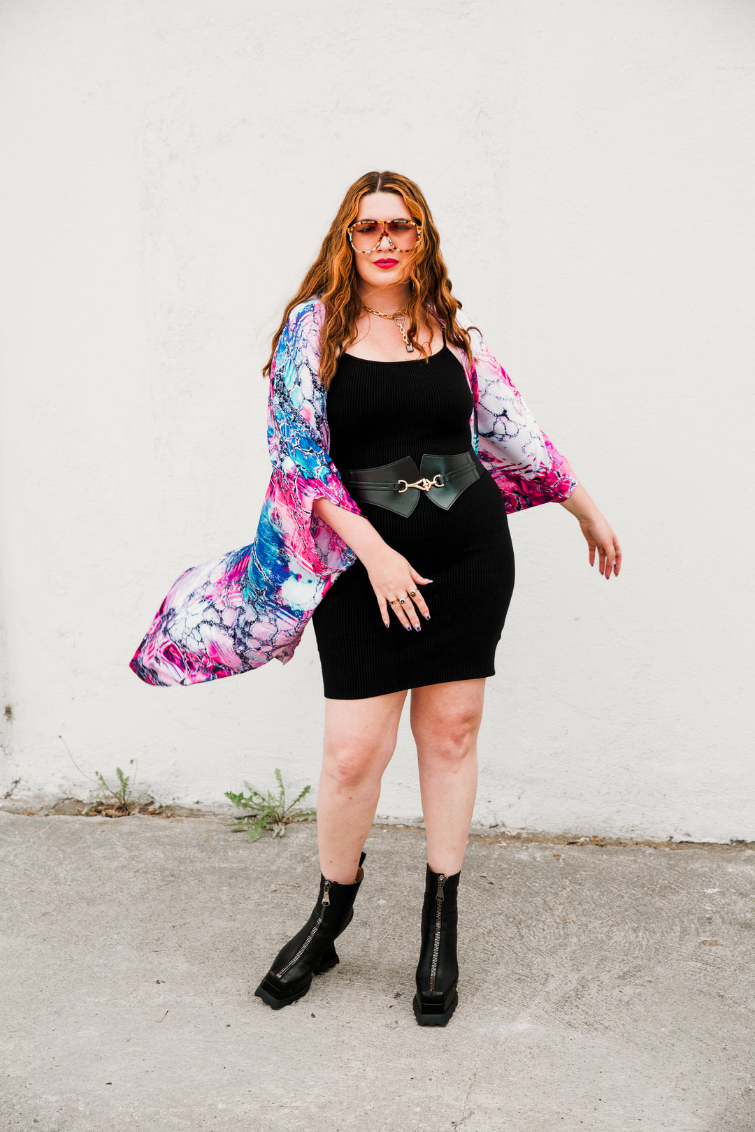 Coloratura Cape in “Patty" (Pink)