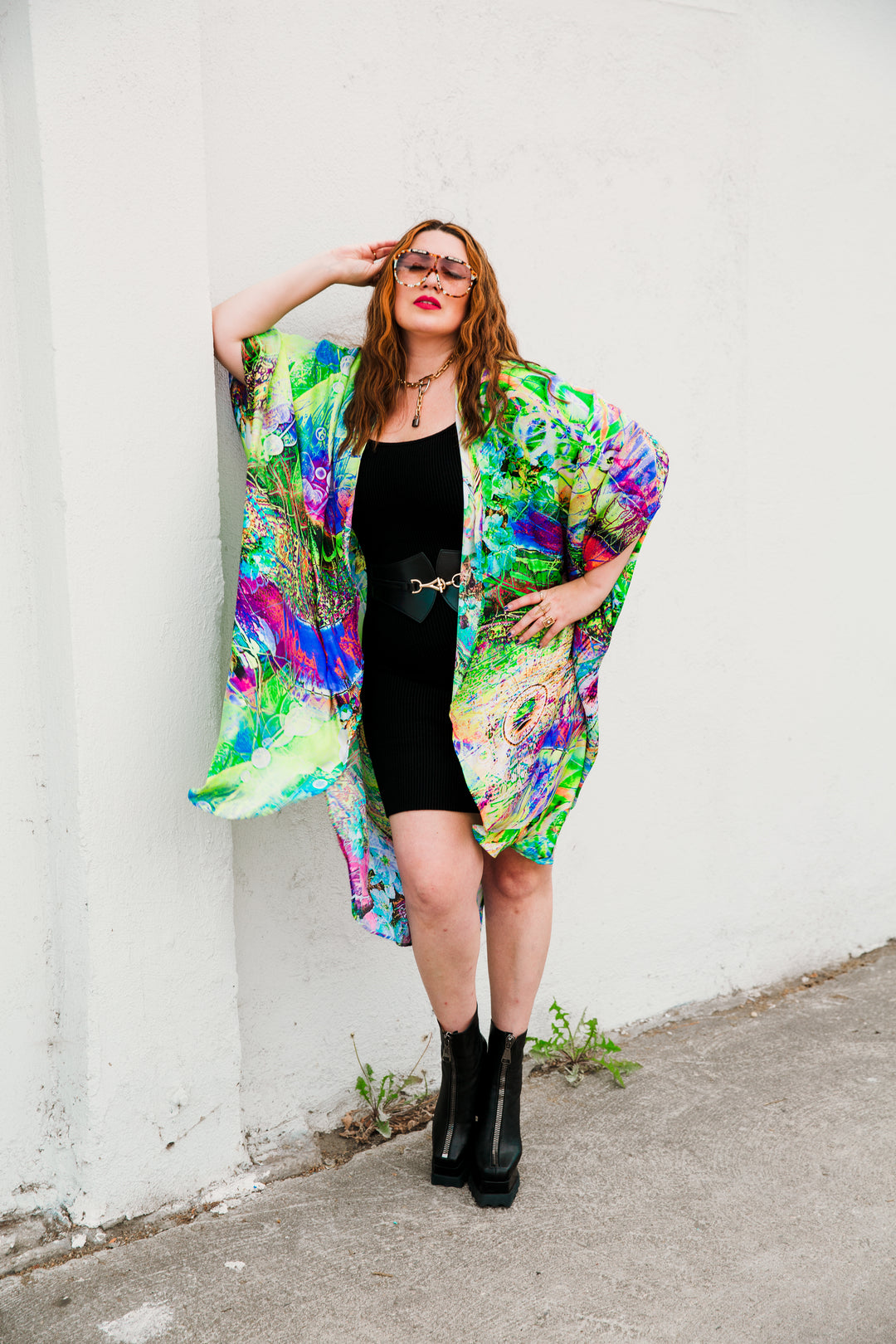 Coloratura Cape in “Patty" (Lime)