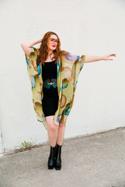 Coloratura Cape in "Olive Swirl"