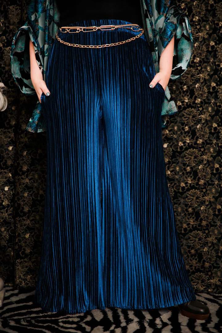 Muse Pants in “Velvet Slink" (Blue)