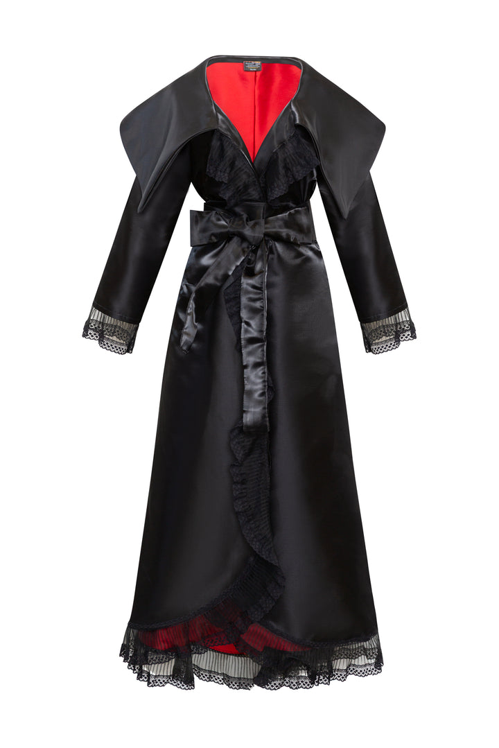 Tokyo Coat Dress in "Liquid Satin"