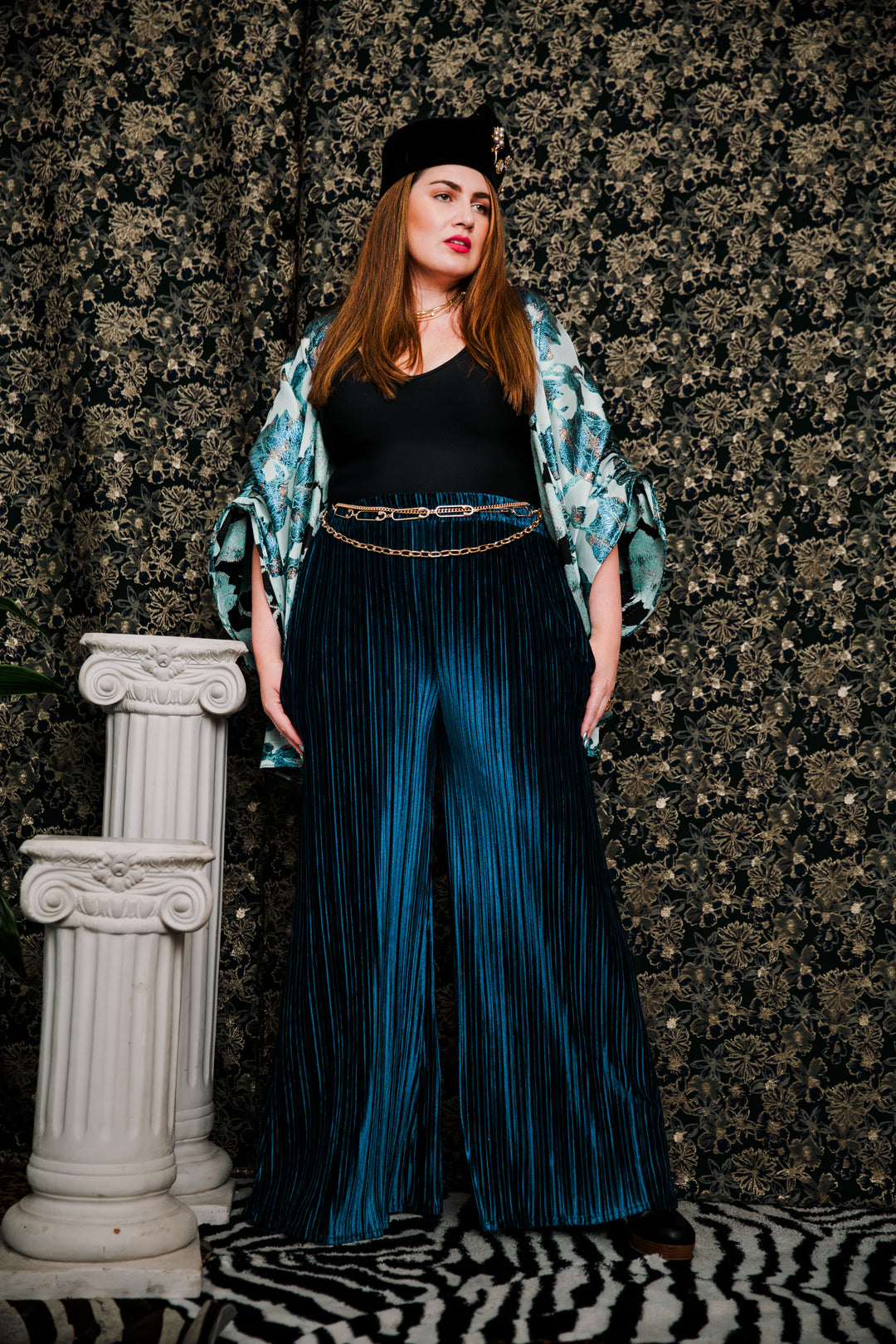 Muse Pants in “Velvet Slink" (Blue)