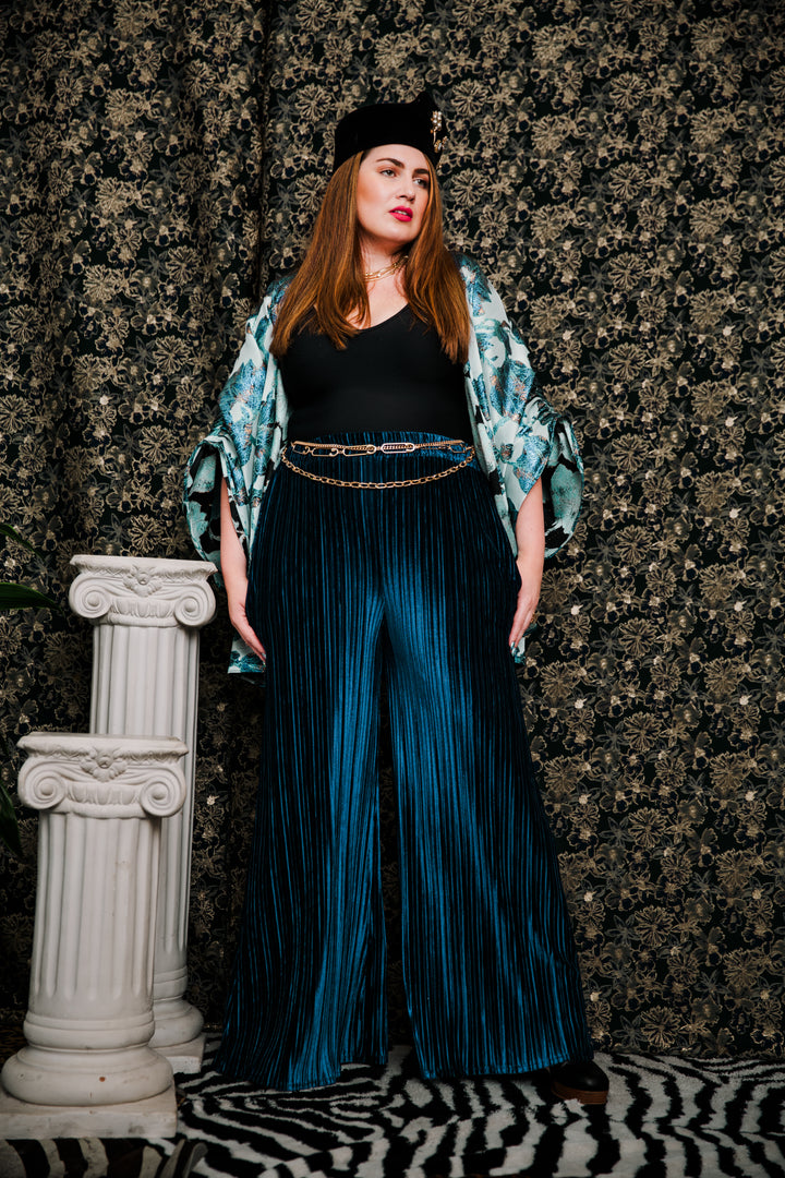 Muse Pants in “Velvet Slink" (Blue)