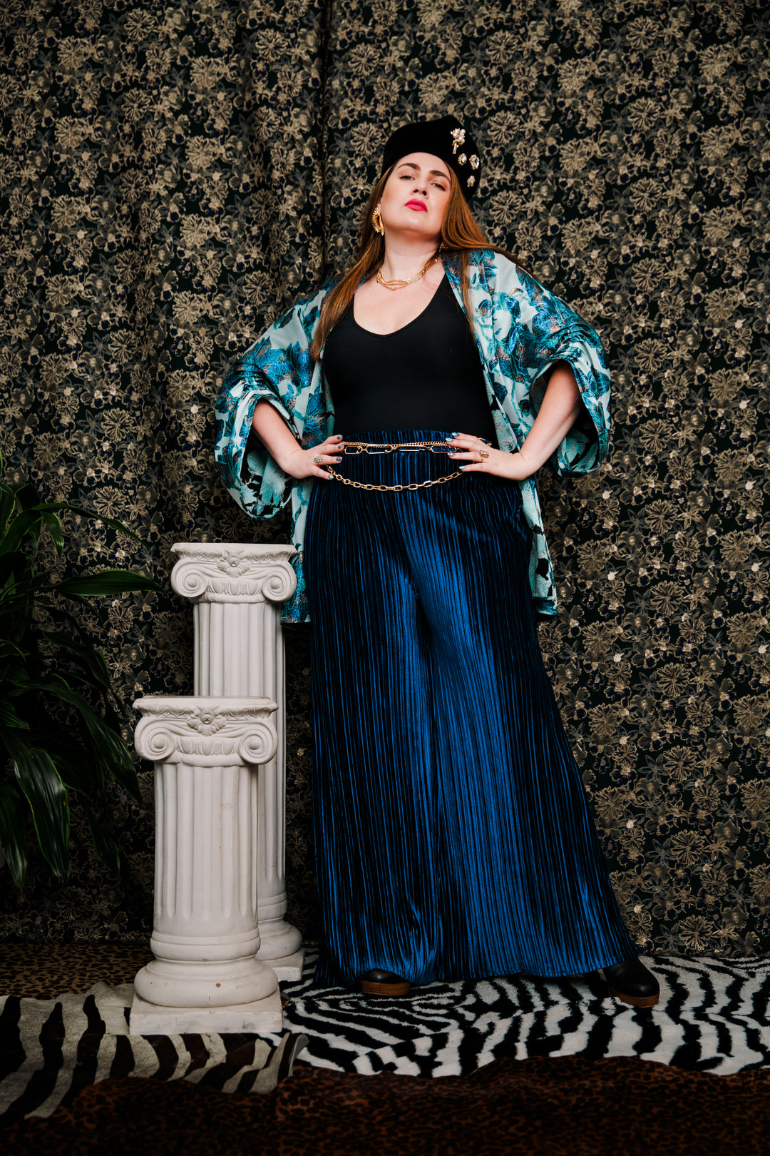 Muse Pants in “Velvet Slink" (Blue)