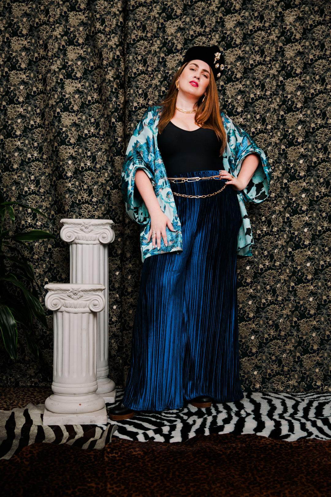Muse Pants in “Velvet Slink" (Blue)