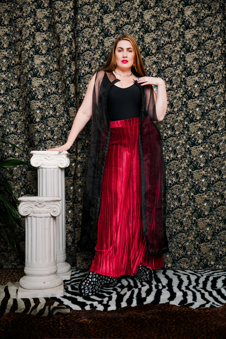 Muse Pants in “Velvet Slink" (Oxblood)
