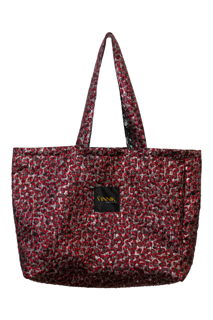 Flip Side Tote Bag "Gattopardo" (Red)