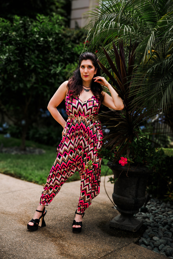 Poiret Jumpsuit in "Retro Pink”