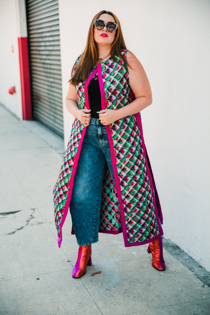 Berlin Duster in "Painted Scales" (Green)