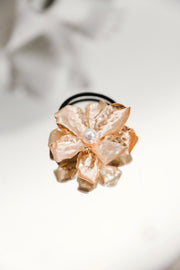Golden Flower Hair Tie