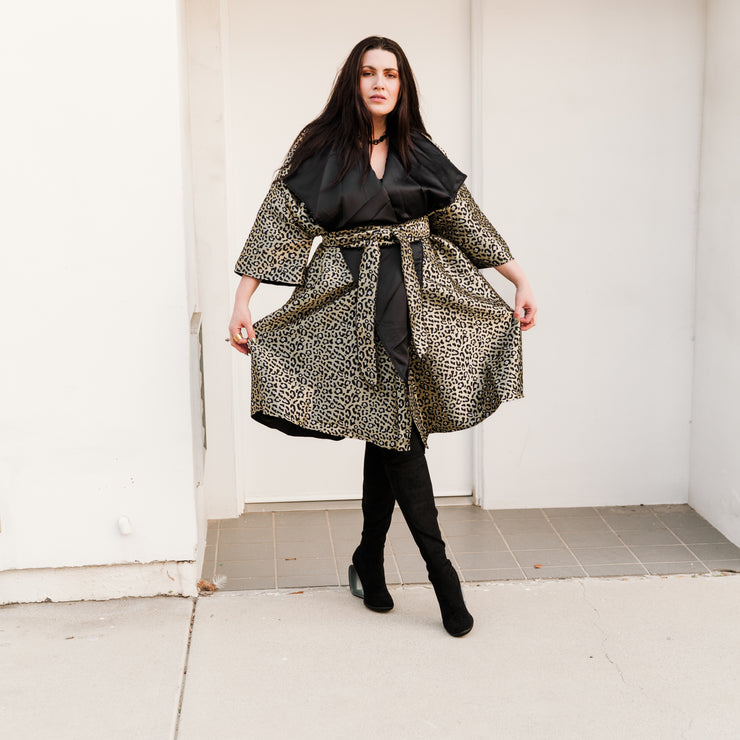 Reversible Opera Coat in "Leopard"