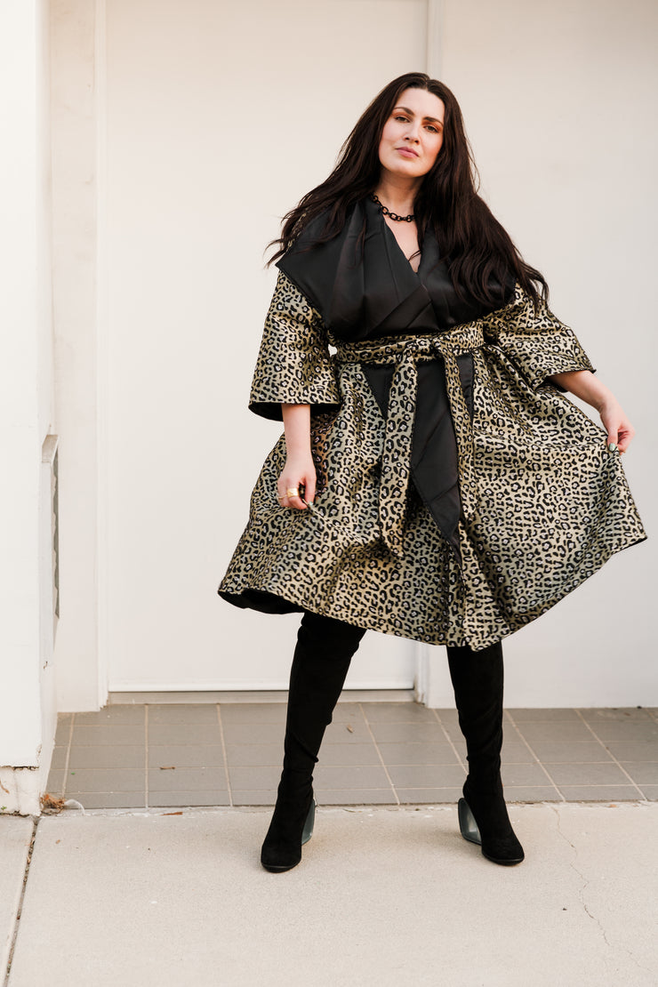 Reversible Opera Coat in "Leopard"