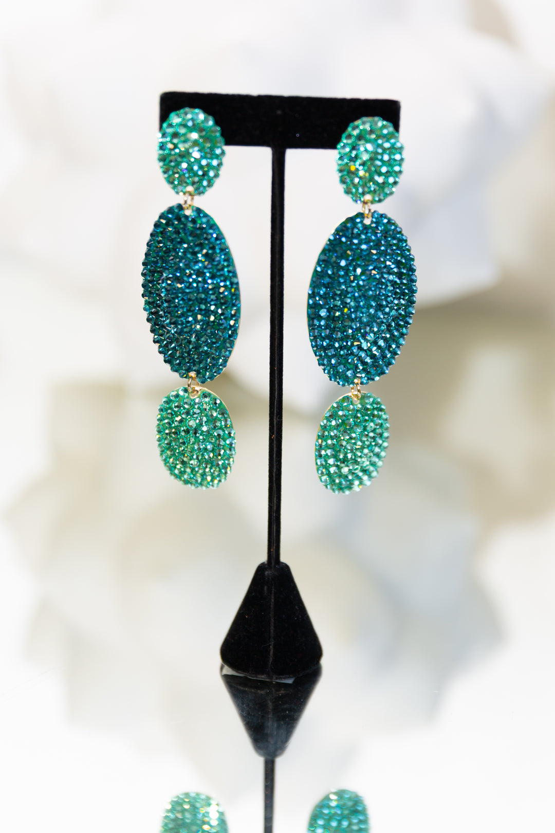 Custom Swarovski Crystal Oval Earrings