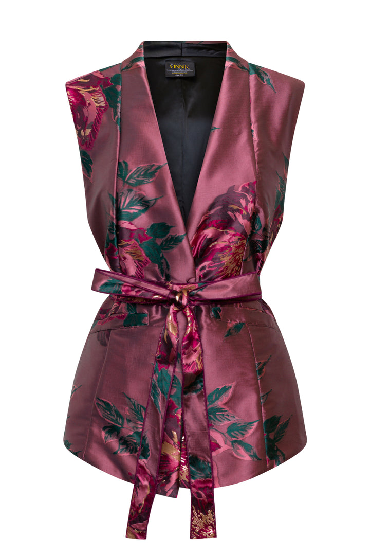 Lusso Jacquard Waistcoat in "Midnight Sonata" (Mauve)