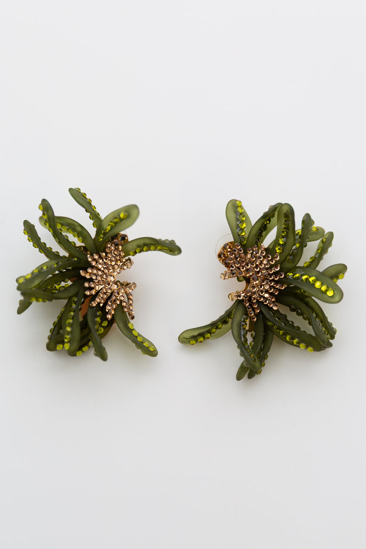 Custom Swarovski Crystal Wildflower Earrings