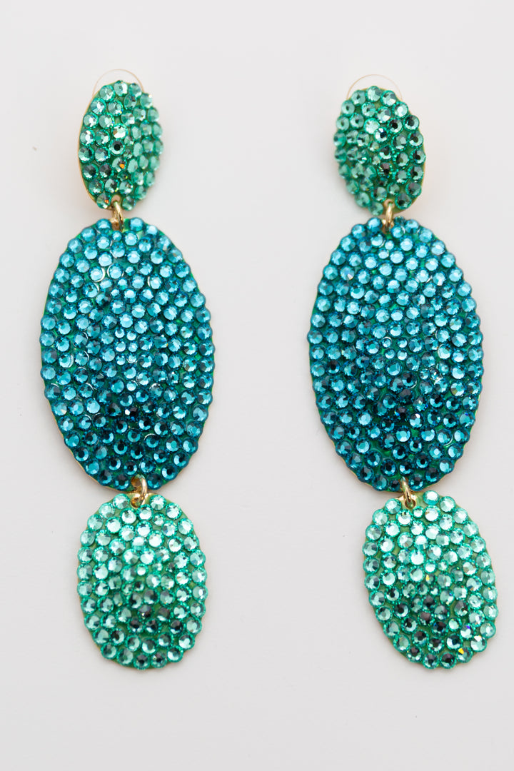 Custom Swarovski Crystal Oval Earrings