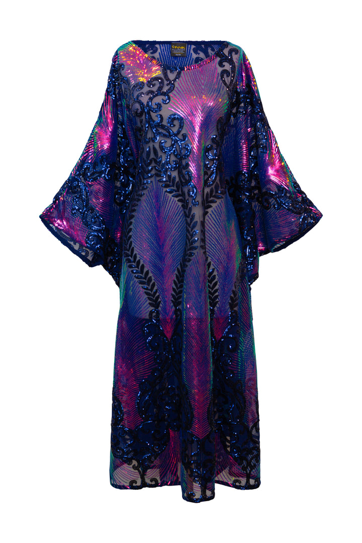Runway Sequin Kaftan in "Midnight Mirage" (Purple)