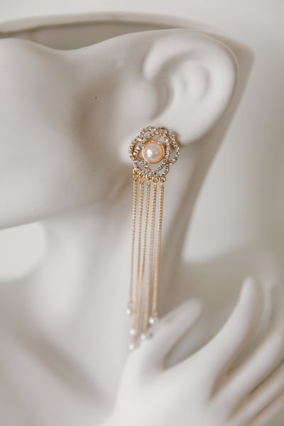 Rose Pearls Earrings