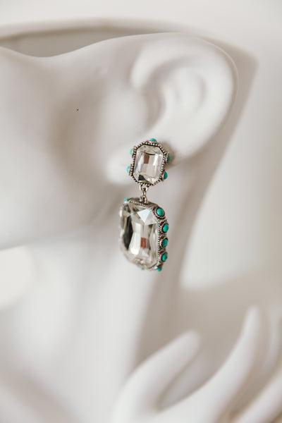 Turquoise Diamonds Earrings