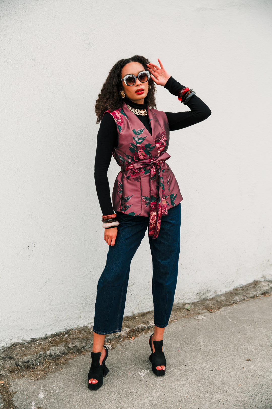 Lusso Jacquard Waistcoat in "Midnight Sonata" (Mauve)