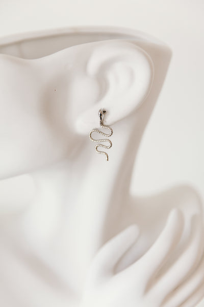 Snake Earrings (Silver)