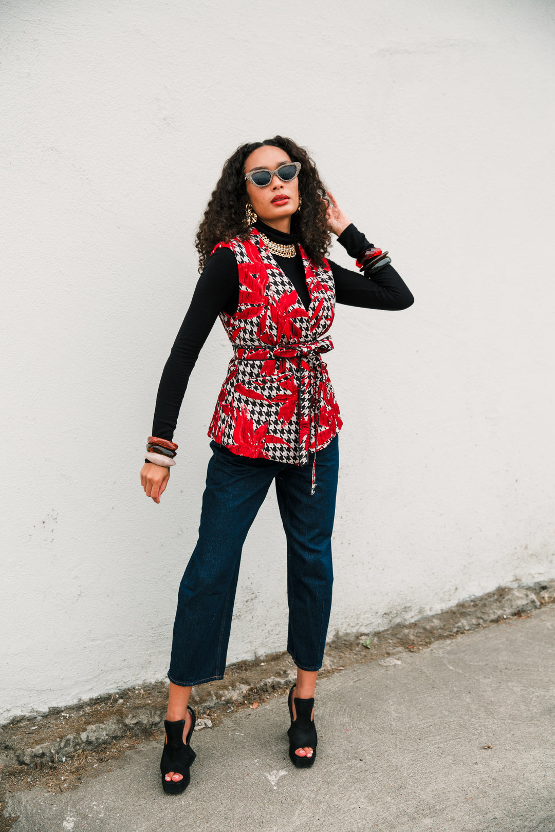 Lusso Jacquard Waistcoat in "Piqué Houndstooth"