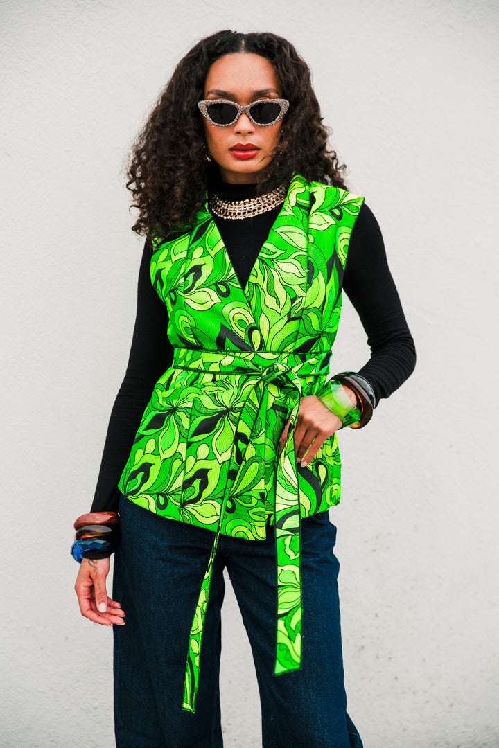 Lusso Jacquard Waistcoat in "Verdi"