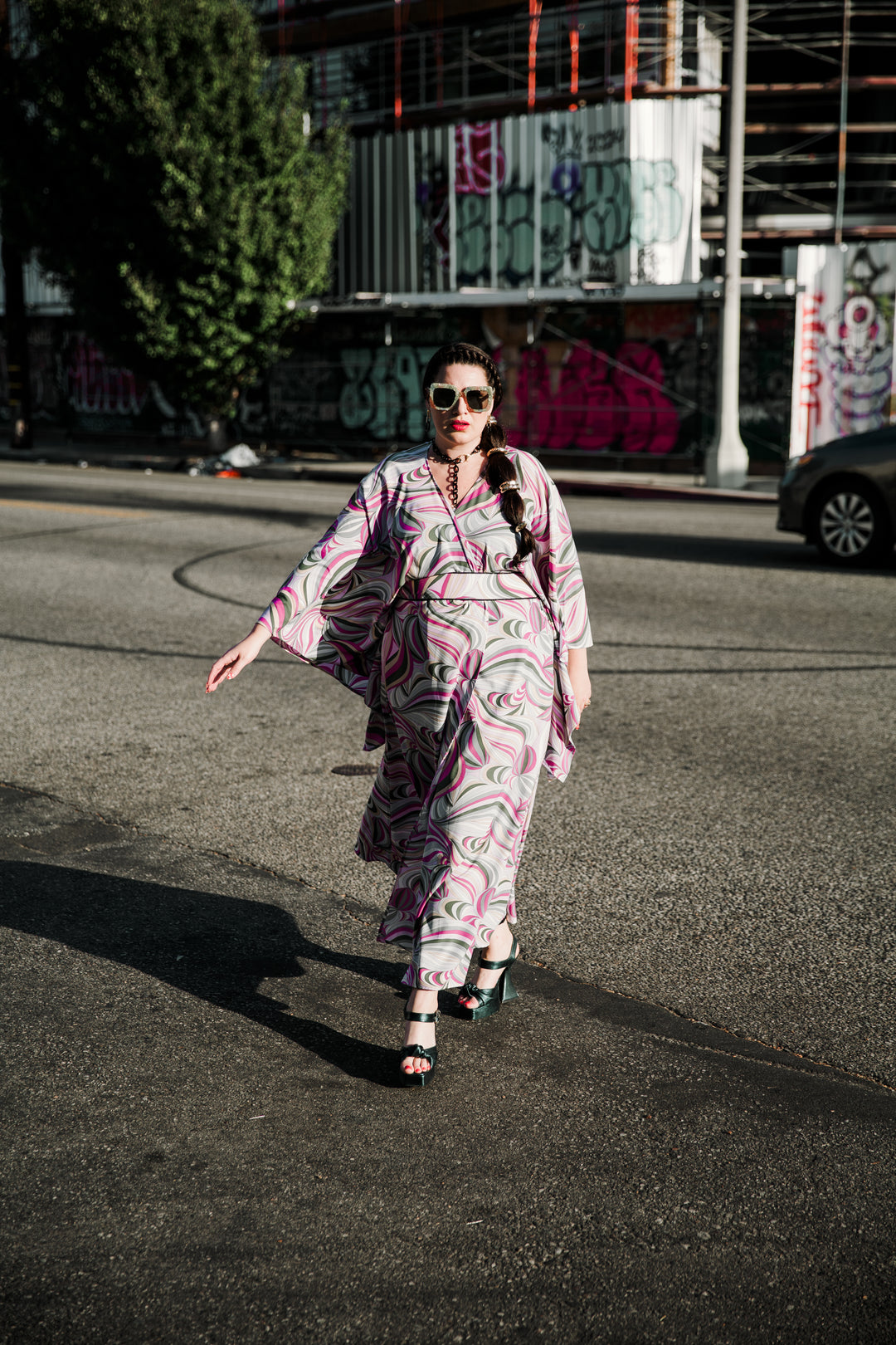 Bohémienne Kimono Robe in “Jump In" (Purple)