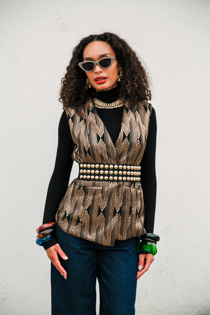 Lusso Jacquard Waistcoat in "Gatsby"