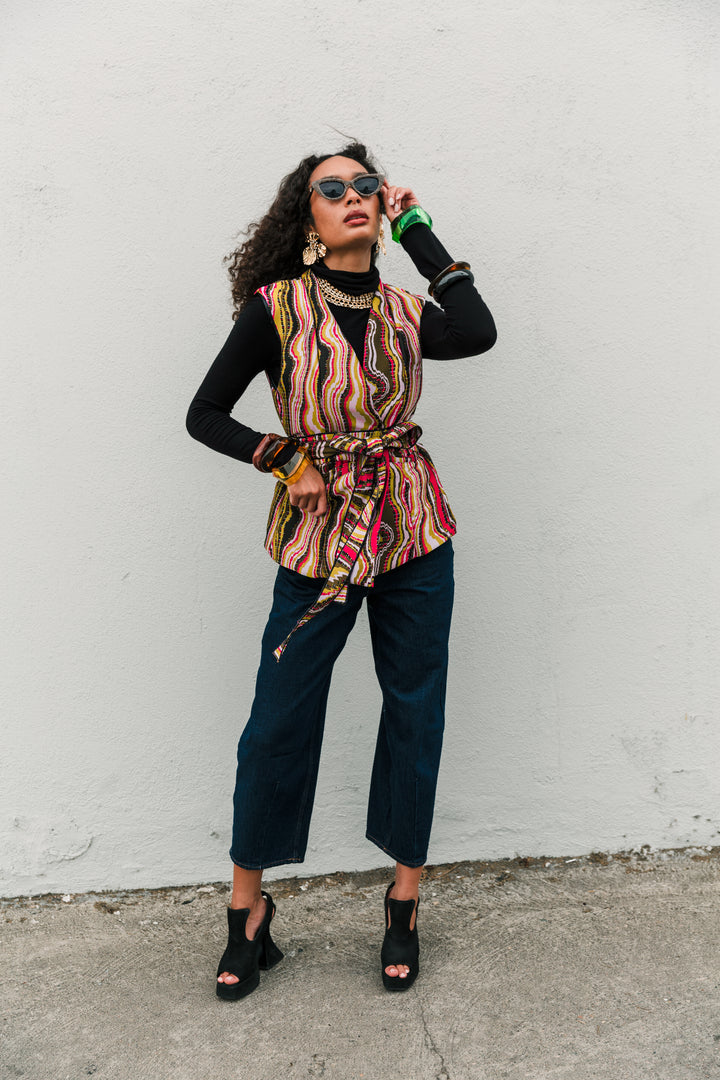 Lusso Jacquard Waistcoat in "Summer and Smoke"