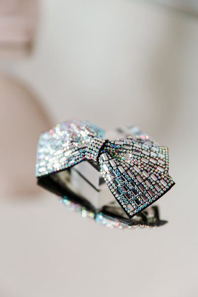 Blinged Out Bow Barette