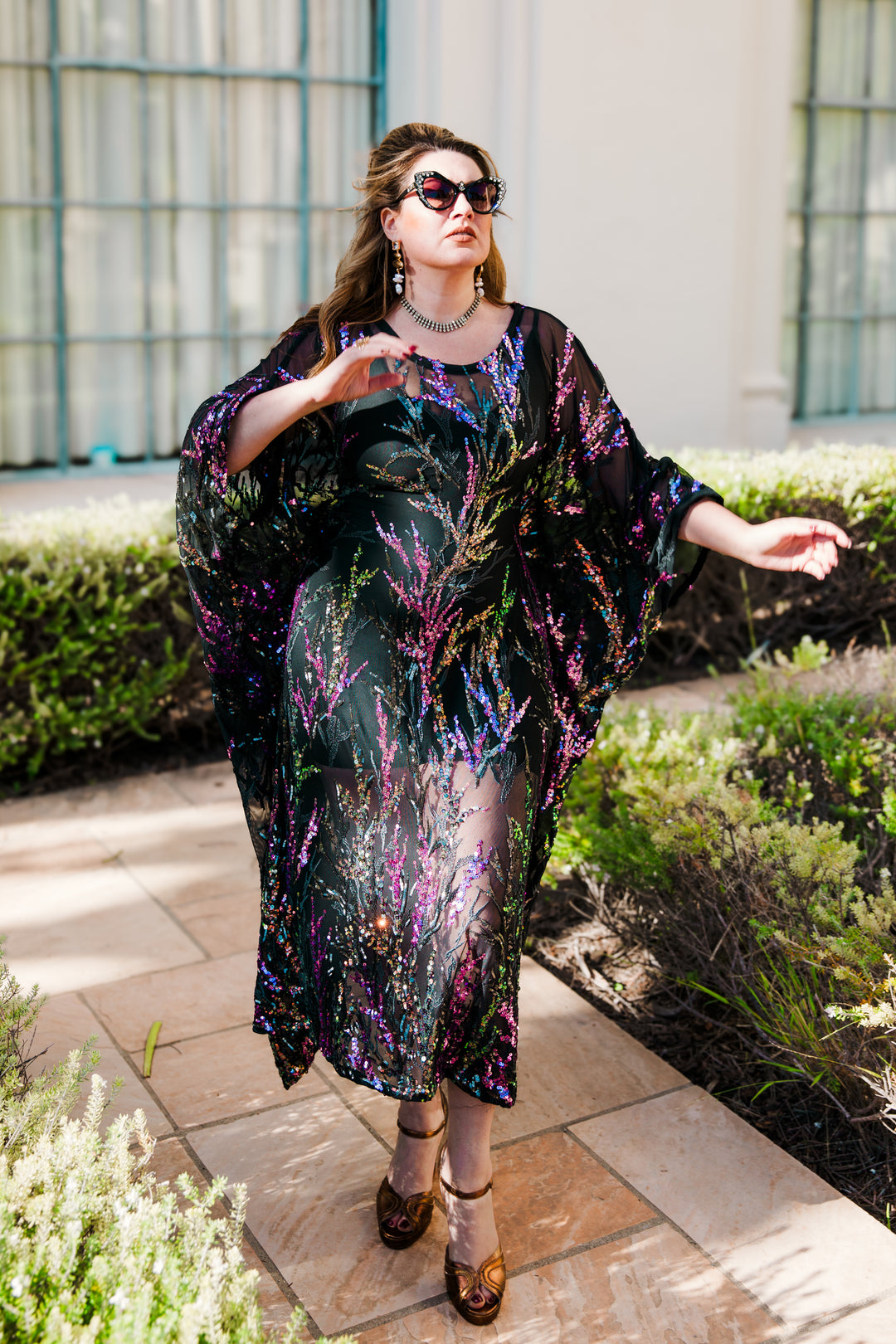 Runway Sequin Kaftan in "Nacht"